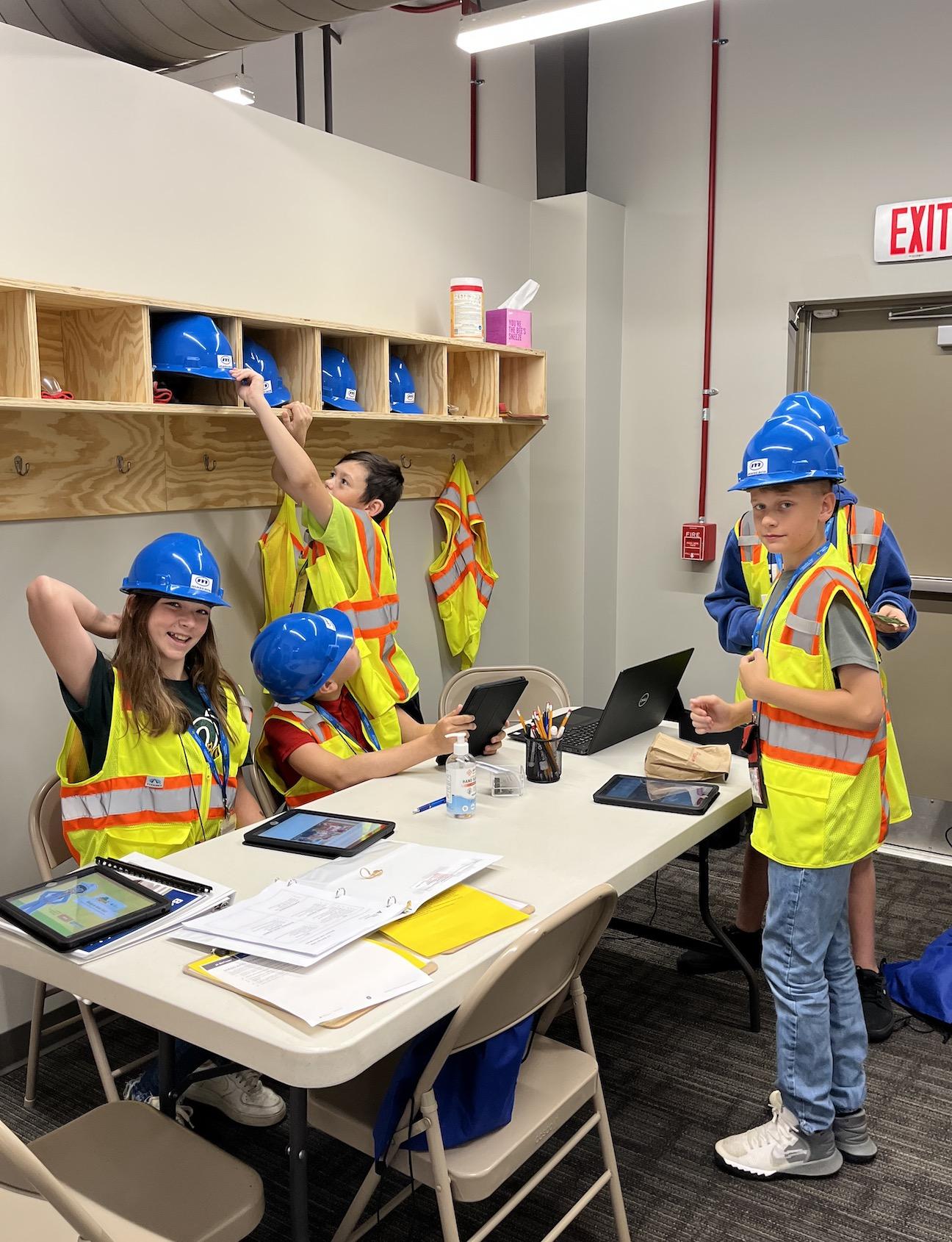 Role-playing as Mascaro Workers were Shelby Marrow (CEO), Freddy Ramien (CFO), Levi Driskill (Superintendent), Joey Prosdocimo and Myron Steimer (Trades Persons)
