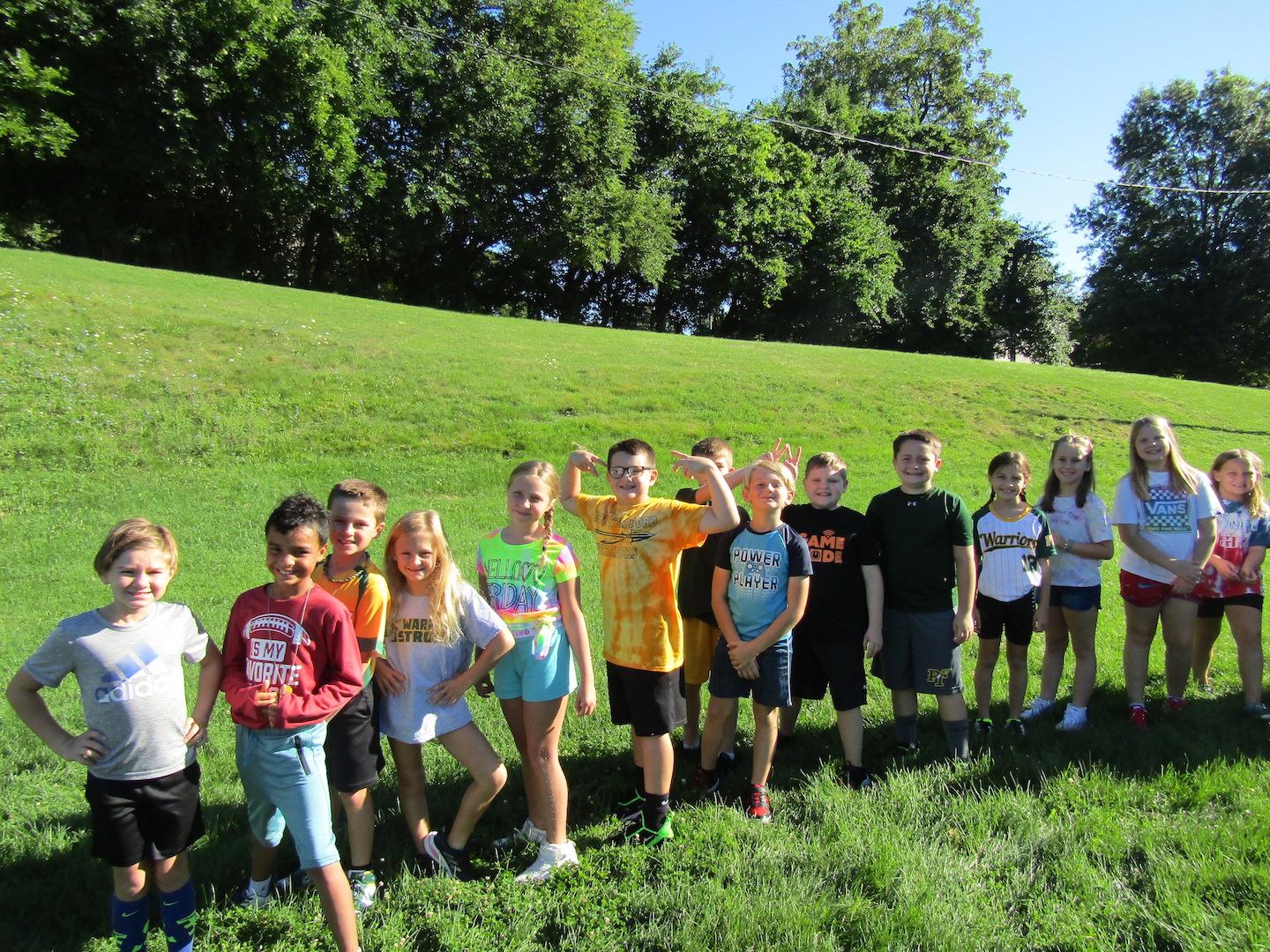 These third-graders enjoyed the outdoor games