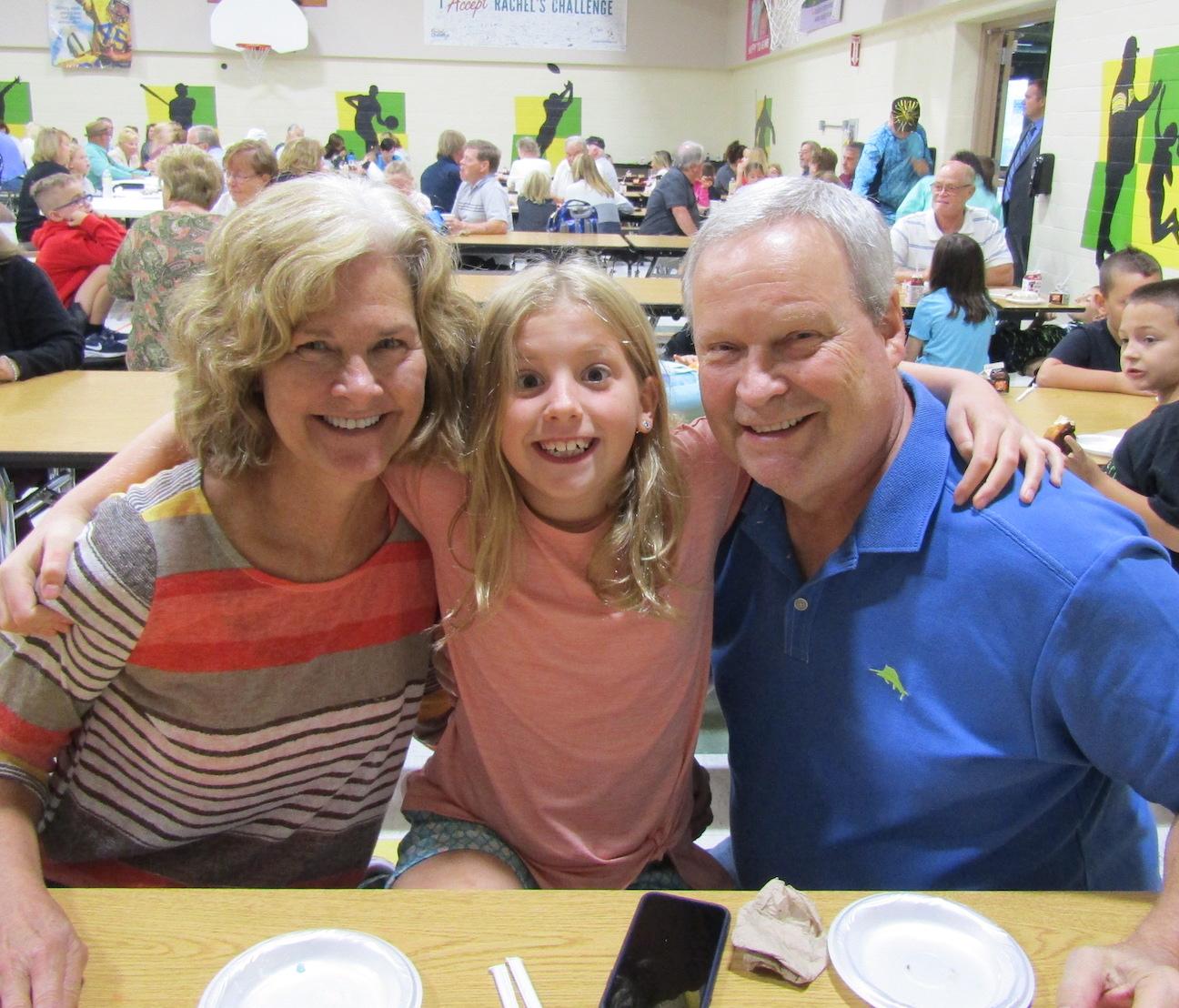 Kylie Diethorn, third grade, was excited to spend time with her grandparents