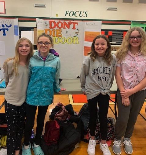 6th-graders Maddie Barton, Ezza Lapcevic, Caitlin Dolhi, and Amy Maust took 5th place