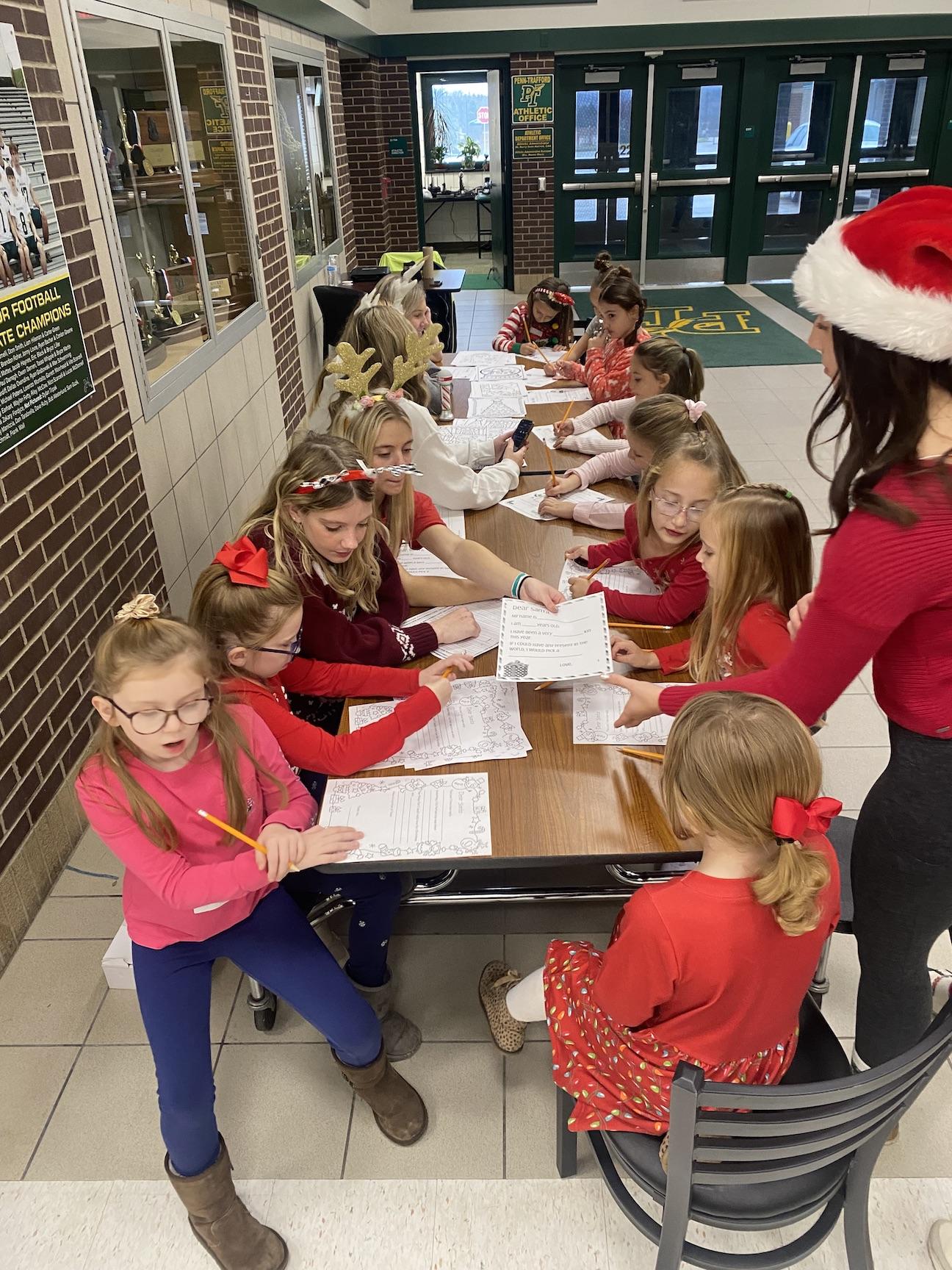 Children enjoyed writing letters to Santa