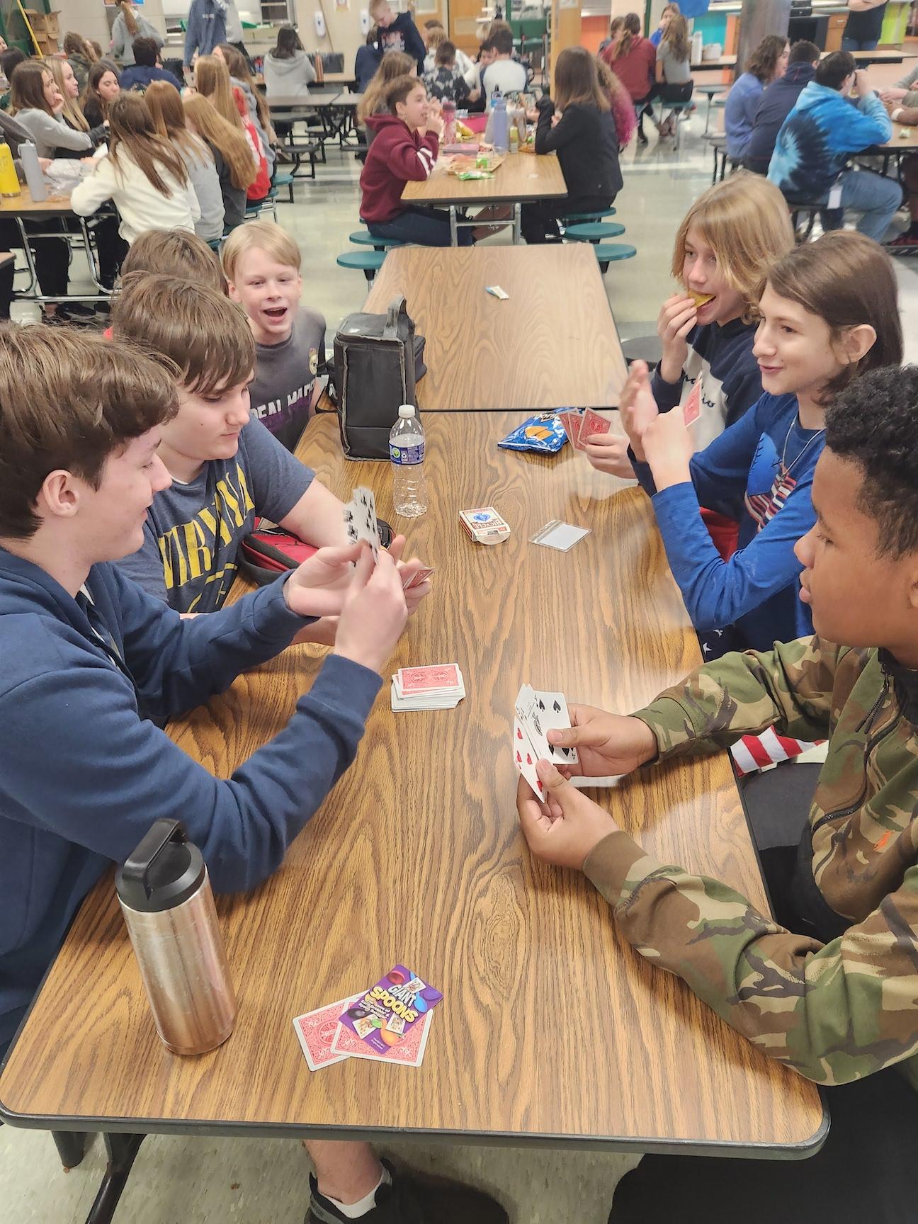 These 7th-graders enjoy game time