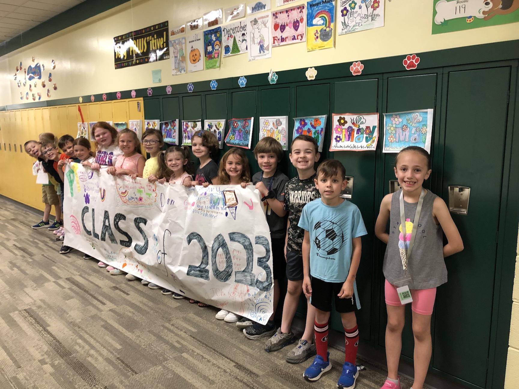 Trafford Elementary students are ready to greet the Seniors