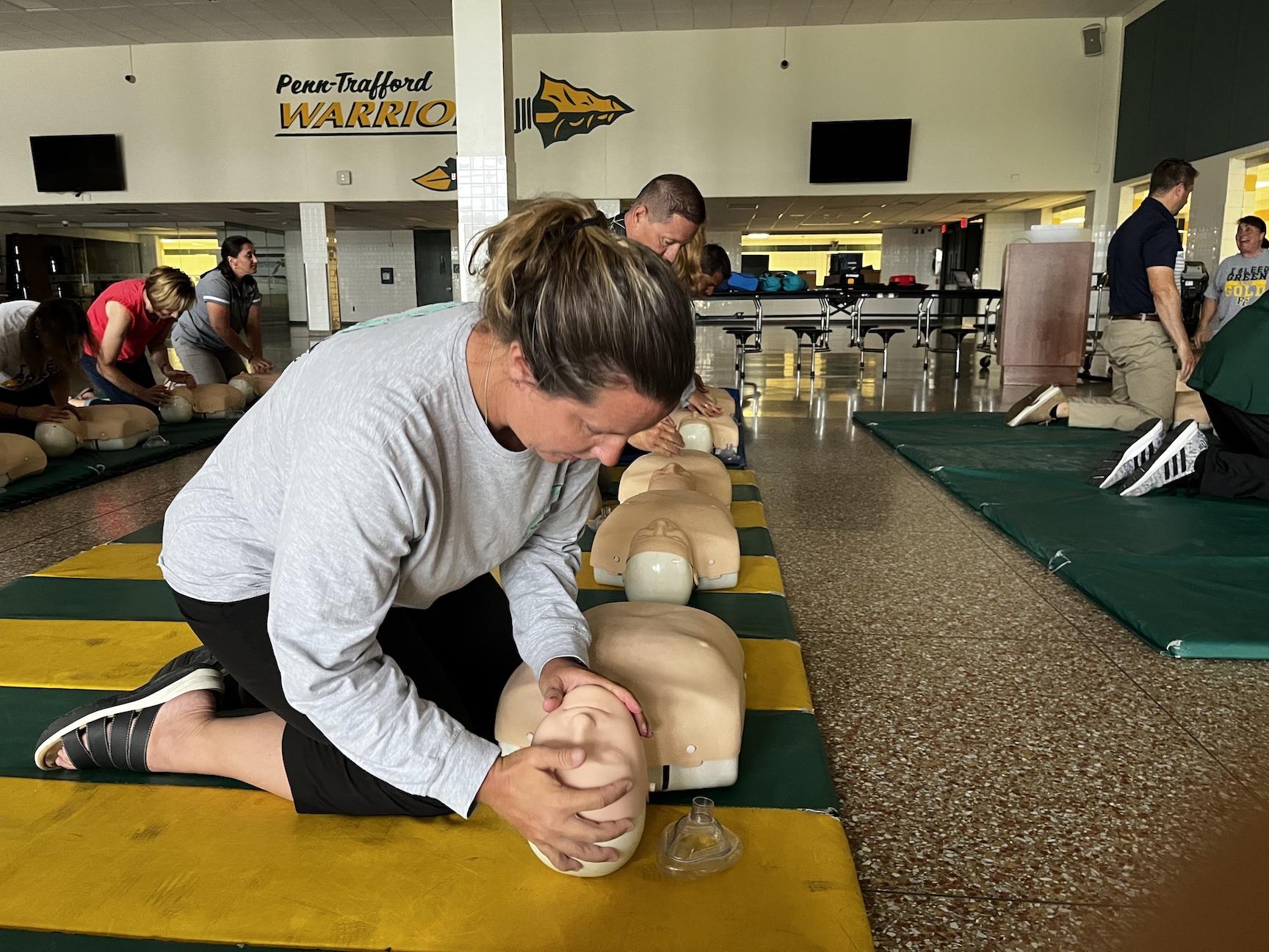 Dr. Kubistek practices hands-only CPR