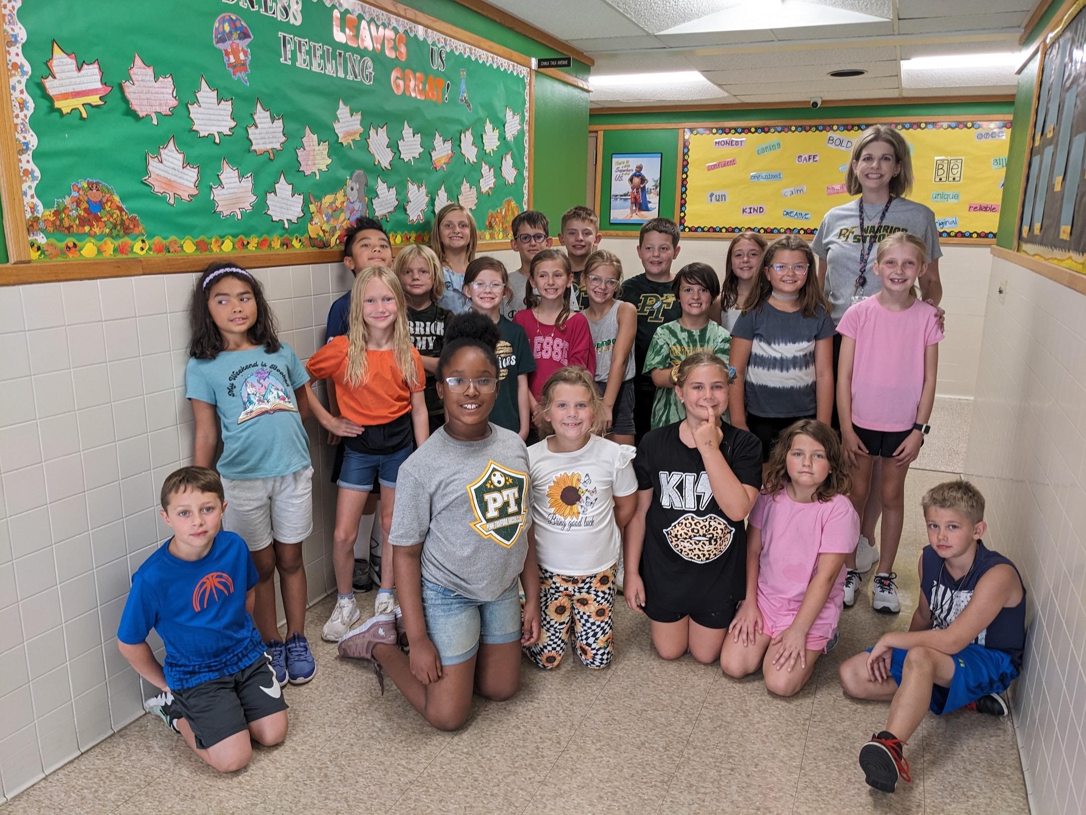 Mrs. Leydig and her third-grade class