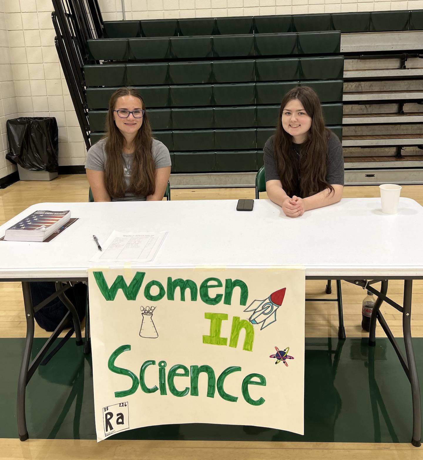 Emily Valenta and Taryn Roher represented Women In Science