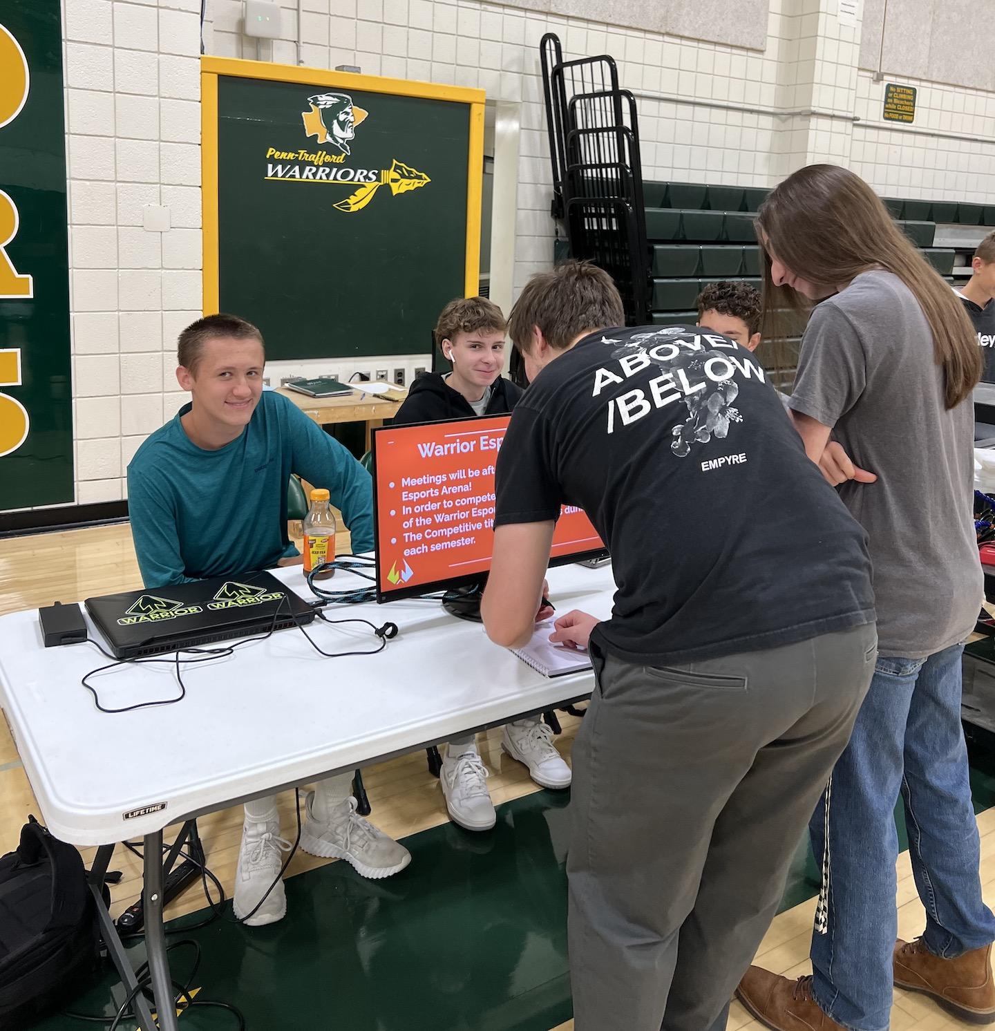 The E-Sport table, manned by Landon Orloski and Ben Petrillo garnered a lot of interest